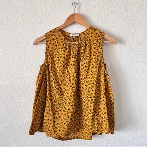 Madewell Shirred Shell Tank in Calico Floral Size Small